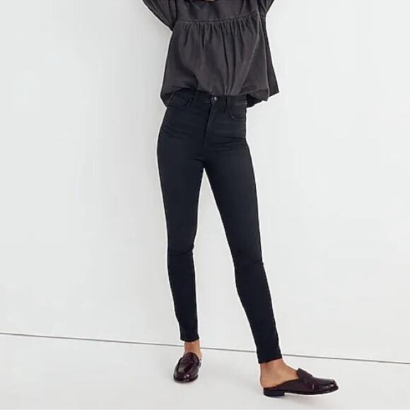 Madewell Roadtripper Skinny Jeans | Black Wash | High Rise Stretch Denim Size 26 - Picture 1 of 13